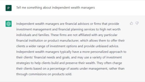 Illustration depicting the contrast and comparison between ChatGPT and Google in the context of wealth management.