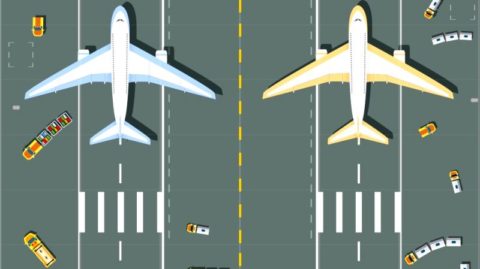 Swiss International Air Lines am Flughafen Zürich-Kloten, die in einer Analogie zu Vielfalt und Wahlmöglichkeiten bei den Anlagen Vermögensverwaltungsstrategien darstellt.