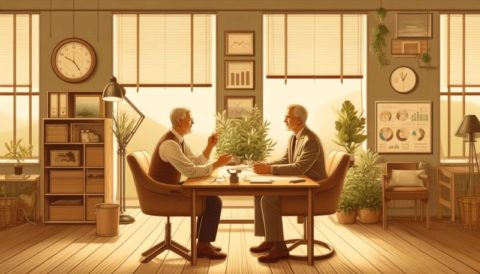 Illustration, die die Bedeutung langfristiger Beziehungen sowohl in der persönlichen Betreuung als auch in der Vermögensverwaltung verdeutlicht und Vertrauen und Beständigkeit symbolisiert.