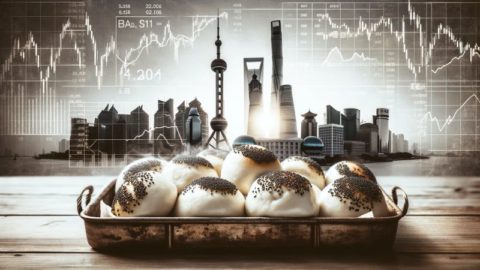 Eine visuelle Darstellung der Integration asiatischer Fintech-Innovationen in die traditionellen europäischen Vermögensverwaltungspraktiken, die einen futuristischen Ansatz für Finanzdienstleistungen aufzeigt.