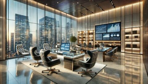 Finanzberater erörtert Strategien zur Vermögensverwaltung, um mit Kunden erfolgreich zu sein