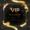 IP invitation concept with gold ribbons and luxury black background, symbolizing exclusivity in Swiss private banking and independent wealth management.