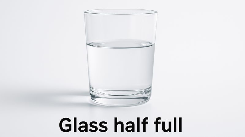 Glass half full symbolising Asia’s optimistic mindset at AIWM Singapore vs. Europe’s cautious outlook in wealth management