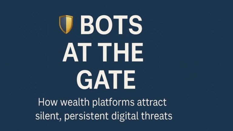 KI-generierte Illustration eines Cyber-Bedrohungsakteurs, der das „Bots at the Gate“-Risiko über öffentliche Wohlstandsseiten symbolisiert.
