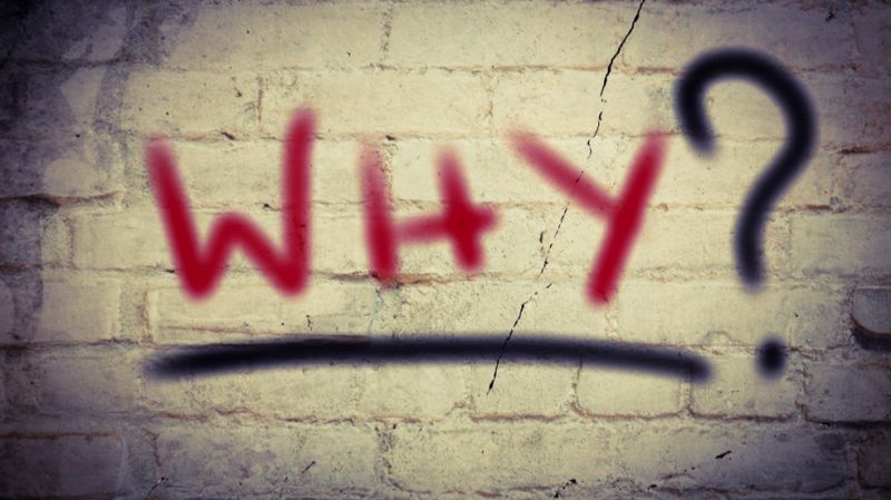 Das Graffiti "Warum?" symbolisiert die Notwendigkeit von Transparenz bei den Ausschüttungsquoten von Vermögensverwaltern