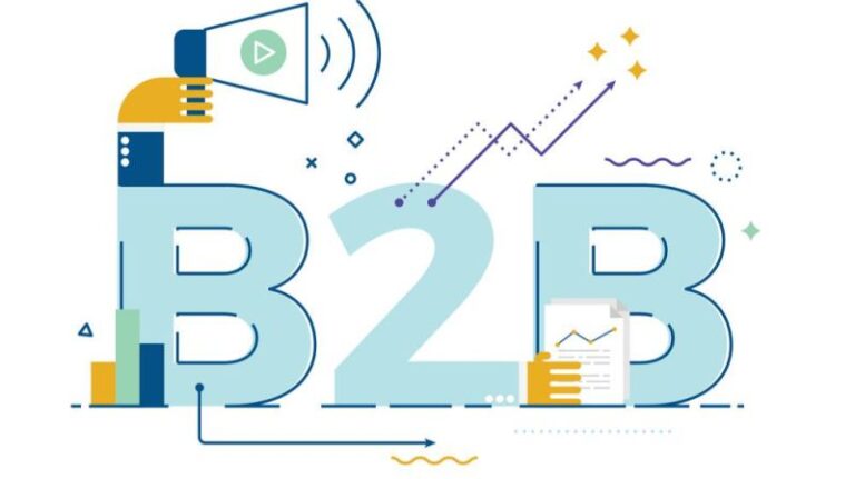 Illustration showing B2B transaction processing with digital tools, relevant for independent wealth managers