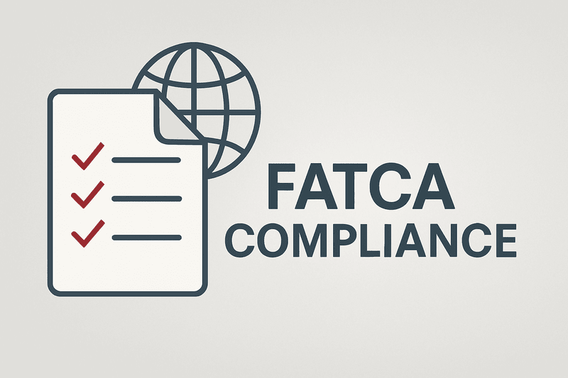 FATCA compliance title image for international wealth managers working with US clients in Switzerland, the UK, and the EU.