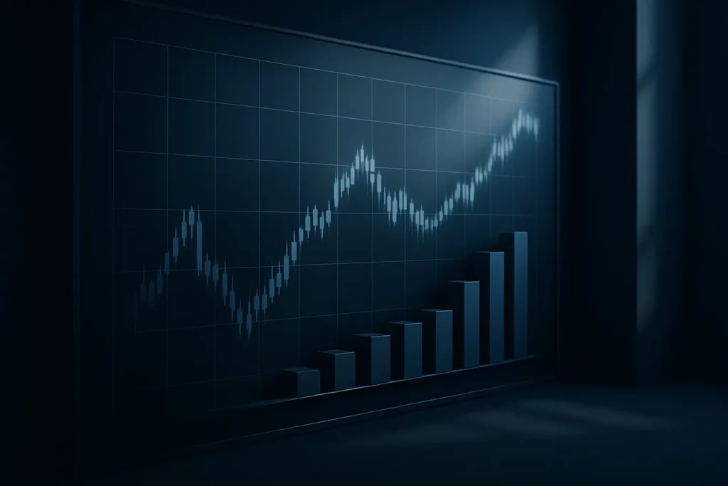 Abstract 3D illustration representing dynamic asset allocation and financial strategy for actively managed certificates.