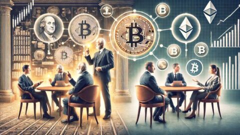 Zwei Vermögensverwalter beim Betrachten eines digitalen Vermögens-Dashboards