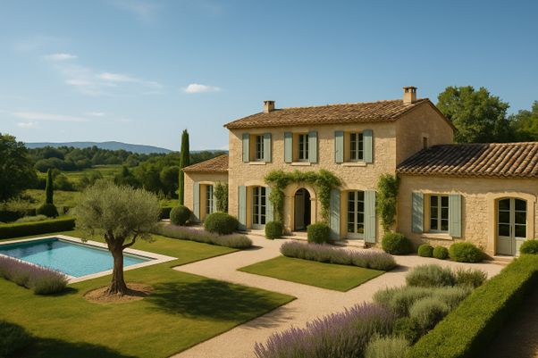 Elegant stone villa in Provence with swimming pool, representing UHNW client mortgage needs unmet by private banks