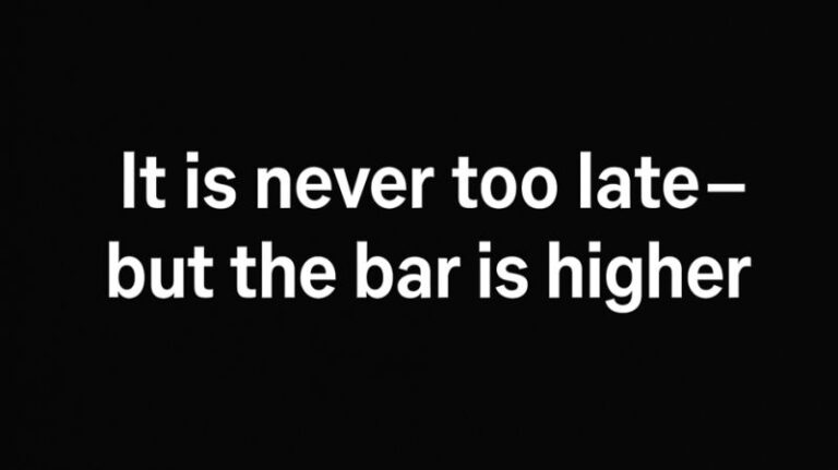 It is never too late to go independent – but expectations are higher.