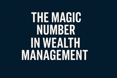 Textgrafik mit dem Titel “The Magic Number in Wealth Management” (Die magische Zahl in der Vermögensverwaltung), die sich auf das Alter der Kunden als wichtigen demografischen Faktor bezieht.